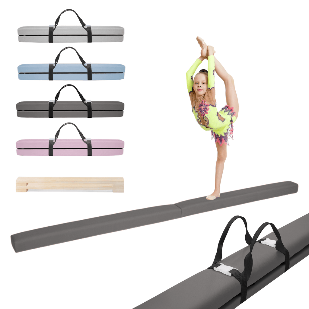 MAMOI® Trave ginnastica artistica per casa, Attrezzi ginnastica pieghevole (200 cm), Parallele attrezzatura per bambina e bambino, Imbottita e Antiscivolo comodamente trasportabile-0