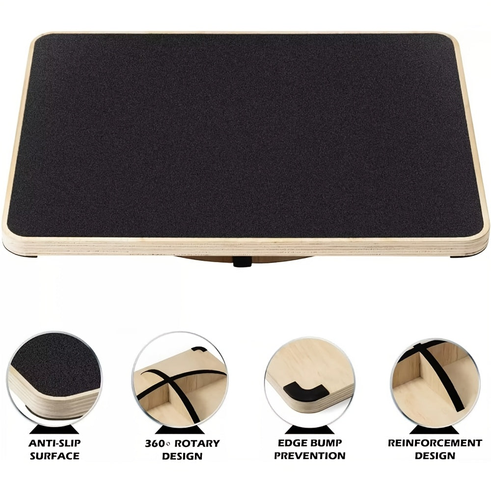 Beechwood Balance Board with Non-Slip Surface-2