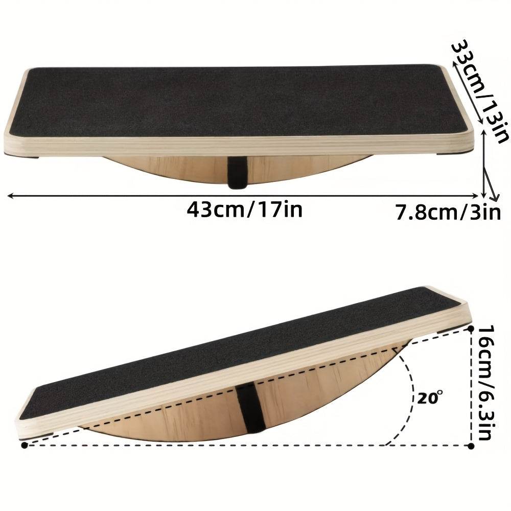 Beechwood Balance Board with Non-Slip Surface-1