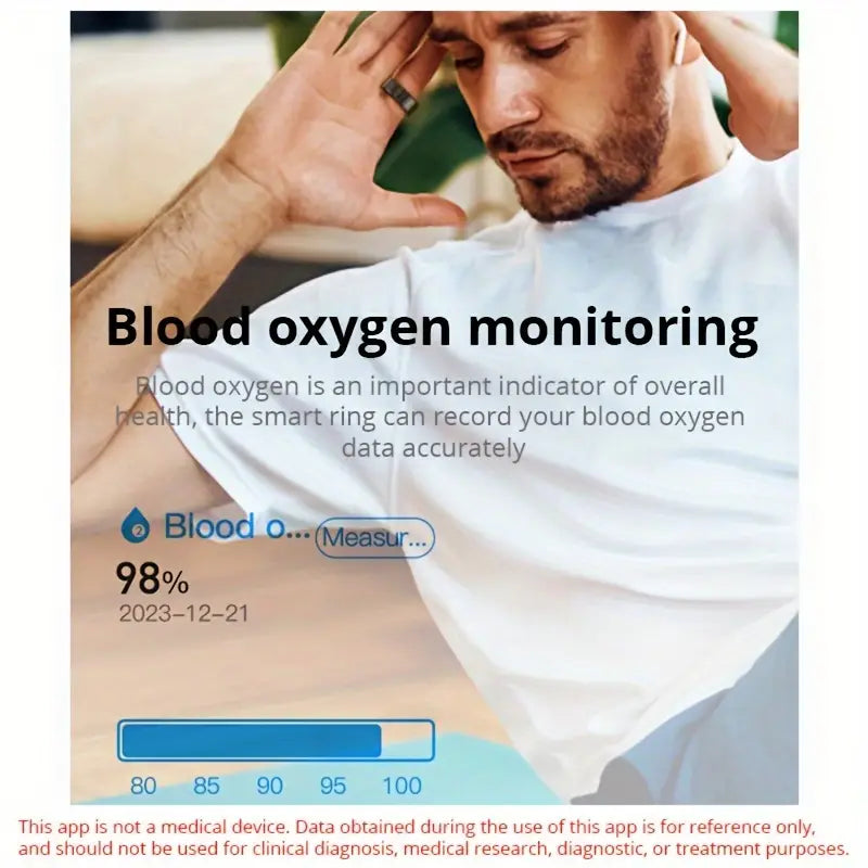 Smart Ring Fitness Tracker - Stainless Steel Workout Smart Ring-4