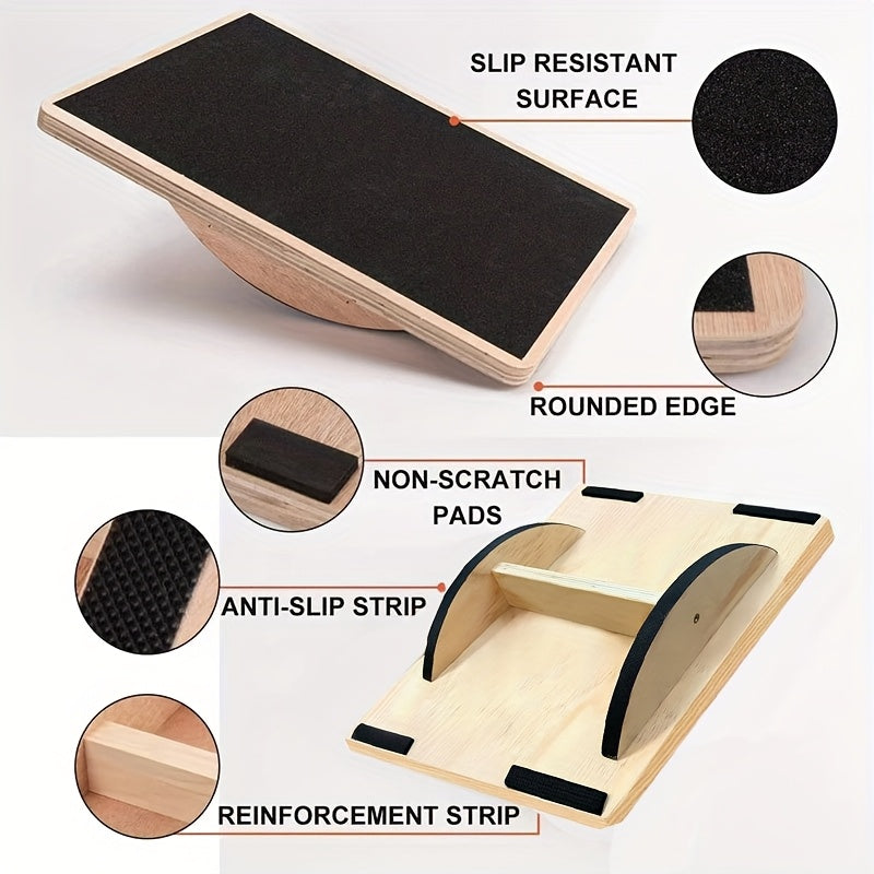 Wooden Balance Fitness Board for Adults-1